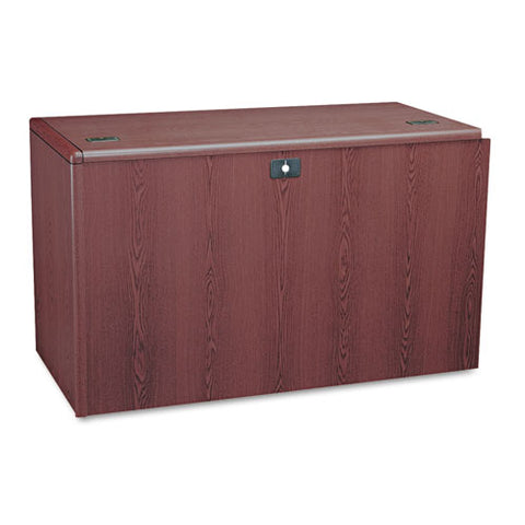 Image of 10700 "l" Workstation Return, Right 3/4 Pedestal, 48w X 24d X 29 1/2h, Mahogany