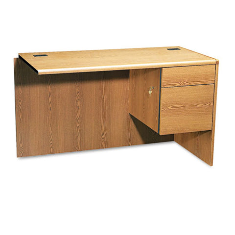 Image of 10700 "l" Workstation Return, Right 3/4 Pedestal, 48w X 24d X 29 1/2h, Mahogany