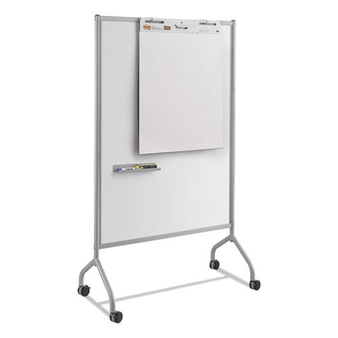 Image of Impromptu Magnetic Whiteboard Collaboration Screen, 42w X 21.5d X 72h, Gray/white