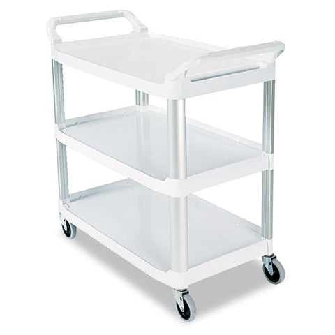 Image of Open Sided Utility Cart, Four-shelf, 40.63w X 20d X 51h, Black