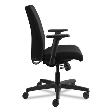 Image of Ignition Series Fabric Low-back Task Chair, Supports Up To 300 Lbs., Black Seat/black Back, Black Base