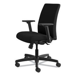 Ignition Series Fabric Low-back Task Chair, Supports Up To 300 Lbs., Black Seat/black Back, Black Base