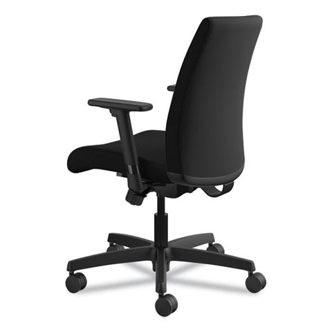 Image of Ignition Series Fabric Low-back Task Chair, Supports Up To 300 Lbs., Black Seat/black Back, Black Base