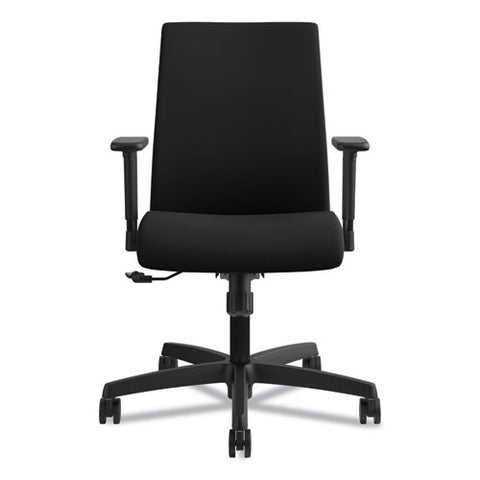 Image of Ignition Series Fabric Low-back Task Chair, Supports Up To 300 Lbs., Black Seat/black Back, Black Base