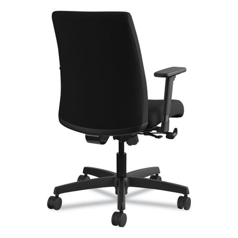 Image of Ignition Series Fabric Low-back Task Chair, Supports Up To 300 Lbs., Black Seat/black Back, Black Base