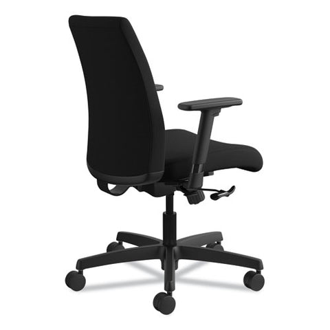 Image of Ignition Series Fabric Low-back Task Chair, Supports Up To 300 Lbs., Black Seat/black Back, Black Base