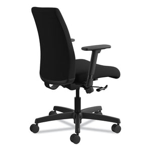 Ignition Series Fabric Low-back Task Chair, Supports Up To 300 Lbs., Black Seat/black Back, Black Base