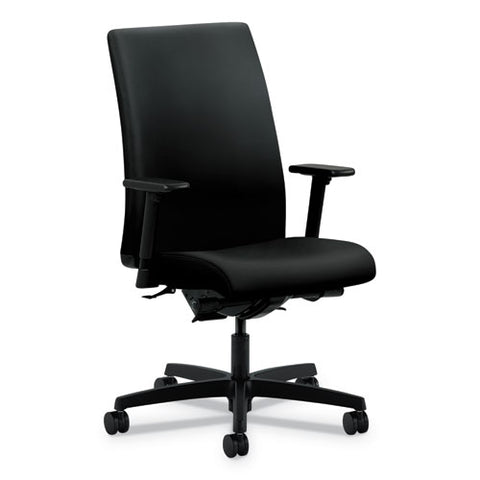 Image of Ignition Series Fabric Low-back Task Chair, Supports Up To 300 Lbs., Black Seat/black Back, Black Base