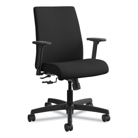 Image of Ignition Series Fabric Low-back Task Chair, Supports Up To 300 Lbs., Black Seat/black Back, Black Base