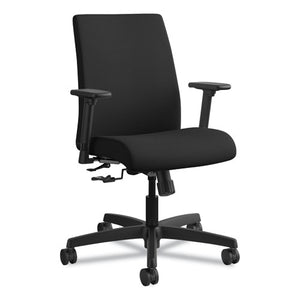 Ignition Series Fabric Low-back Task Chair, Supports Up To 300 Lbs., Black Seat/black Back, Black Base