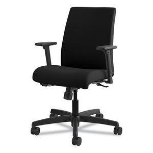 Ignition Series Fabric Low-back Task Chair, Supports Up To 300 Lbs., Black Seat/black Back, Black Base