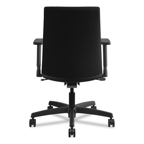 Image of Ignition Series Fabric Low-back Task Chair, Supports Up To 300 Lbs., Black Seat/black Back, Black Base