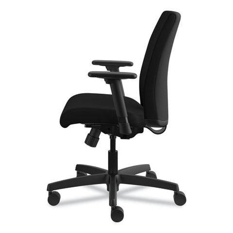 Image of Ignition Series Fabric Low-back Task Chair, Supports Up To 300 Lbs., Black Seat/black Back, Black Base