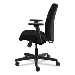 Ignition Series Fabric Low-back Task Chair, Supports Up To 300 Lbs., Black Seat/black Back, Black Base