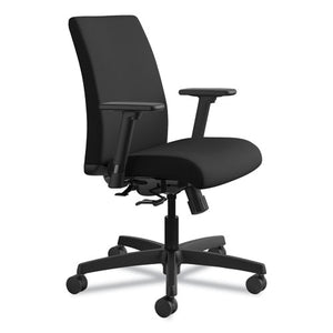 Ignition Series Fabric Low-back Task Chair, Supports Up To 300 Lbs., Black Seat/black Back, Black Base