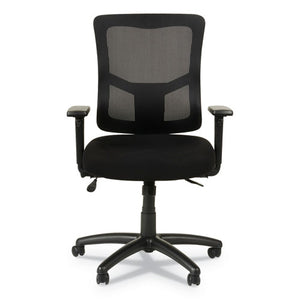 Alera Elusion Ii Series Mesh Mid-back Synchro With Seat Slide Chair, Supports Up To 275 Lbs, Black Seat/back, Black Base