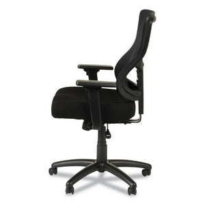 Alera Elusion Ii Series Mesh Mid-back Synchro With Seat Slide Chair, Supports Up To 275 Lbs, Black Seat/back, Black Base