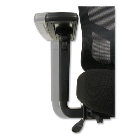 Image of Alera Elusion Ii Series Mesh Mid-back Synchro With Seat Slide Chair, Supports Up To 275 Lbs, Black Seat/back, Black Base