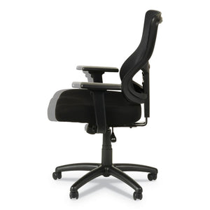 Alera Elusion Ii Series Mesh Mid-back Synchro With Seat Slide Chair, Supports Up To 275 Lbs, Black Seat/back, Black Base