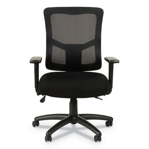 Alera Elusion Ii Series Mesh Mid-back Synchro With Seat Slide Chair, Supports Up To 275 Lbs, Black Seat/back, Black Base