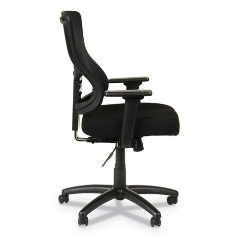 Image of Alera Elusion Ii Series Mesh Mid-back Synchro With Seat Slide Chair, Supports Up To 275 Lbs, Black Seat/back, Black Base