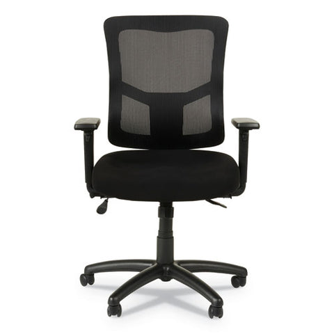 Image of Alera Elusion Ii Series Mesh Mid-back Synchro With Seat Slide Chair, Supports Up To 275 Lbs, Black Seat/back, Black Base