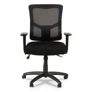 Alera Elusion Ii Series Mesh Mid-back Synchro With Seat Slide Chair, Supports Up To 275 Lbs, Black Seat/back, Black Base