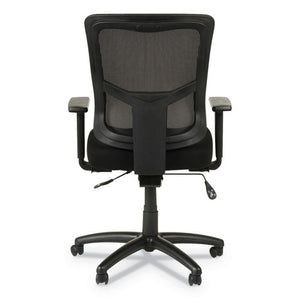 Alera Elusion Ii Series Mesh Mid-back Synchro With Seat Slide Chair, Supports Up To 275 Lbs, Black Seat/back, Black Base