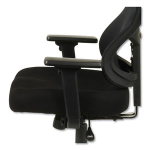 Alera Elusion Ii Series Mesh Mid-back Synchro With Seat Slide Chair, Supports Up To 275 Lbs, Black Seat/back, Black Base