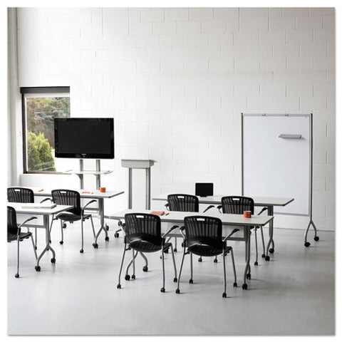 Image of Impromptu Magnetic Whiteboard Collaboration Screen, 42w X 21.5d X 72h, Black/white