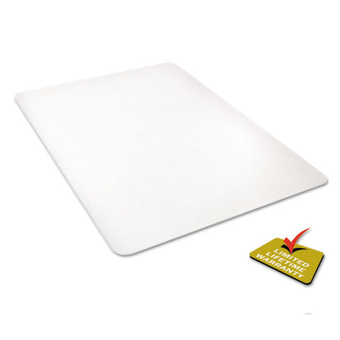 Image of Polycarbonate All Day Use Chair Mat - Hard Floors, 46 X 60, Rectangle, Clear