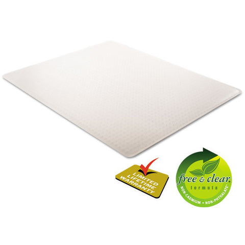 Image of Rollamat Frequent Use Chair Mat, Medium Pile Carpet, Flat, 46 X 60, Rectangle, Clear