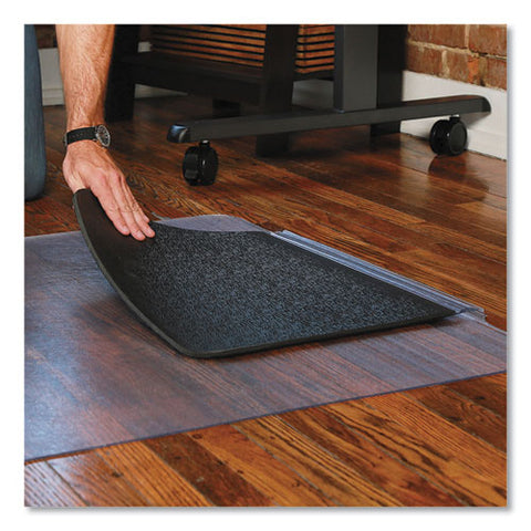 Image of Sit Or Stand Mat For Carpet Or Hard Floors, 36 X 53 With Lip, Clear/black