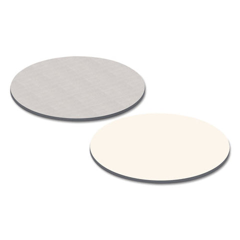 Image of Reversible Laminate Table Top, Round, 35 3/8w X 35 3/8d, White/gray