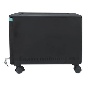 Single-drawer Mobile Filing Cabinet, 14.75w X 18.25d X 12.75h, Black/teal