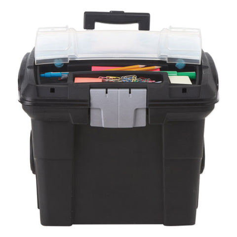 Image of Premium File Cart, 15w X 16.38d X 14.25 To 30h, Black