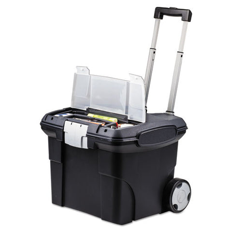 Image of Premium File Cart, 15w X 16.38d X 14.25 To 30h, Black