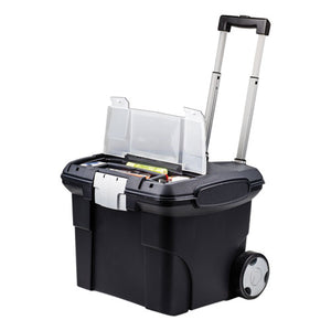 Premium File Cart, 15w X 16.38d X 14.25 To 30h, Black