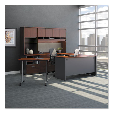 Image of Series C Collection 66w Desk Shell, 66w X 29.38d X 29.88h, Hansen Cherry/graphite Gray