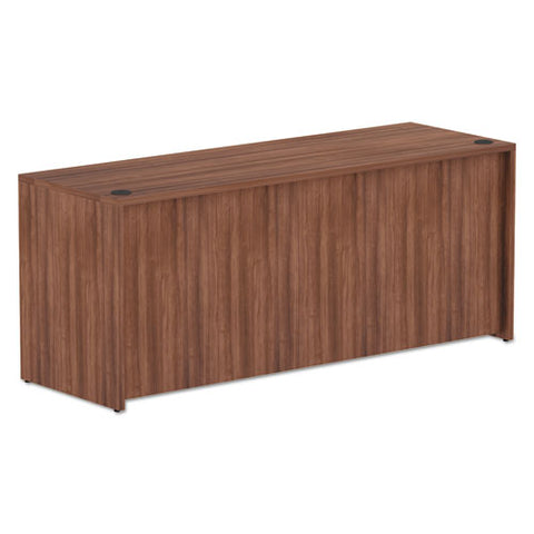 Image of Alera Valencia Series Credenza Shell, 70.88w X 23.63d X 29.5h, Modern Walnut