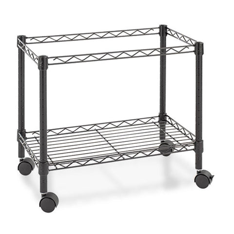 Image of Single-tier Rolling File Cart, 24w X 14d X 21h, Black