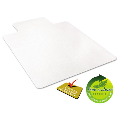 Image of Economat Occasional Use Chair Mat, Low Pile Carpet, Flat, 36 X 48, Lipped, Clear