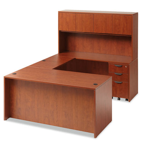 Image of Alera Valencia Series Straight Front Desk Shell, 65w X 29.5d X 29.63h, Cherry