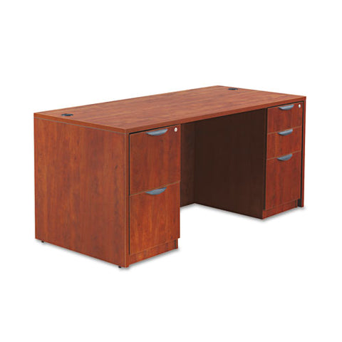 Image of Alera Valencia Series Straight Front Desk Shell, 65w X 29.5d X 29.63h, Cherry