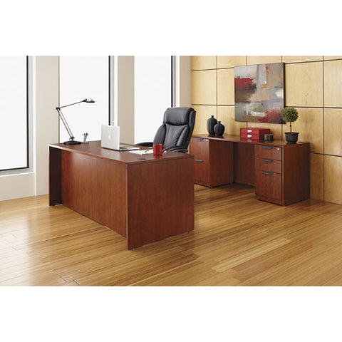 Image of Alera Valencia Series Straight Front Desk Shell, 65w X 29.5d X 29.63h, Cherry