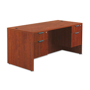 Alera Valencia Series Straight Front Desk Shell, 65w X 29.5d X 29.63h, Cherry