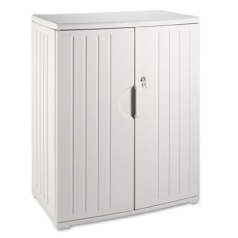 Image of Officeworks Resin Storage Cabinet, 36w X 22d X 46h, Platinum