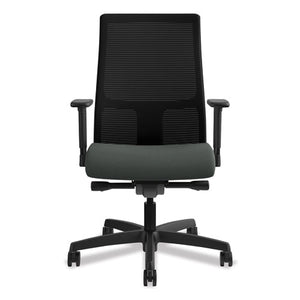 Ignition Series Mesh Mid-back Work Chair, Supports Up To 300 Lbs., Iron Ore Seat/black Back, Black Base