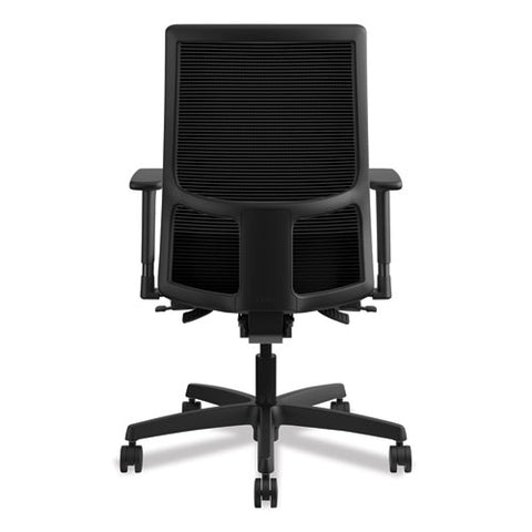 Image of Ignition Series Mesh Mid-back Work Chair, Supports Up To 300 Lbs., Iron Ore Seat/black Back, Black Base