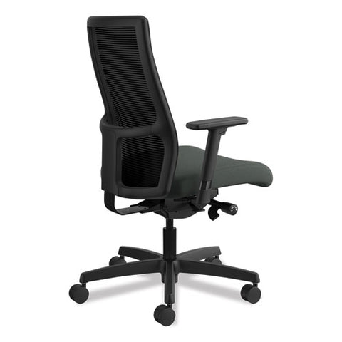 Image of Ignition Series Mesh Mid-back Work Chair, Supports Up To 300 Lbs., Iron Ore Seat/black Back, Black Base